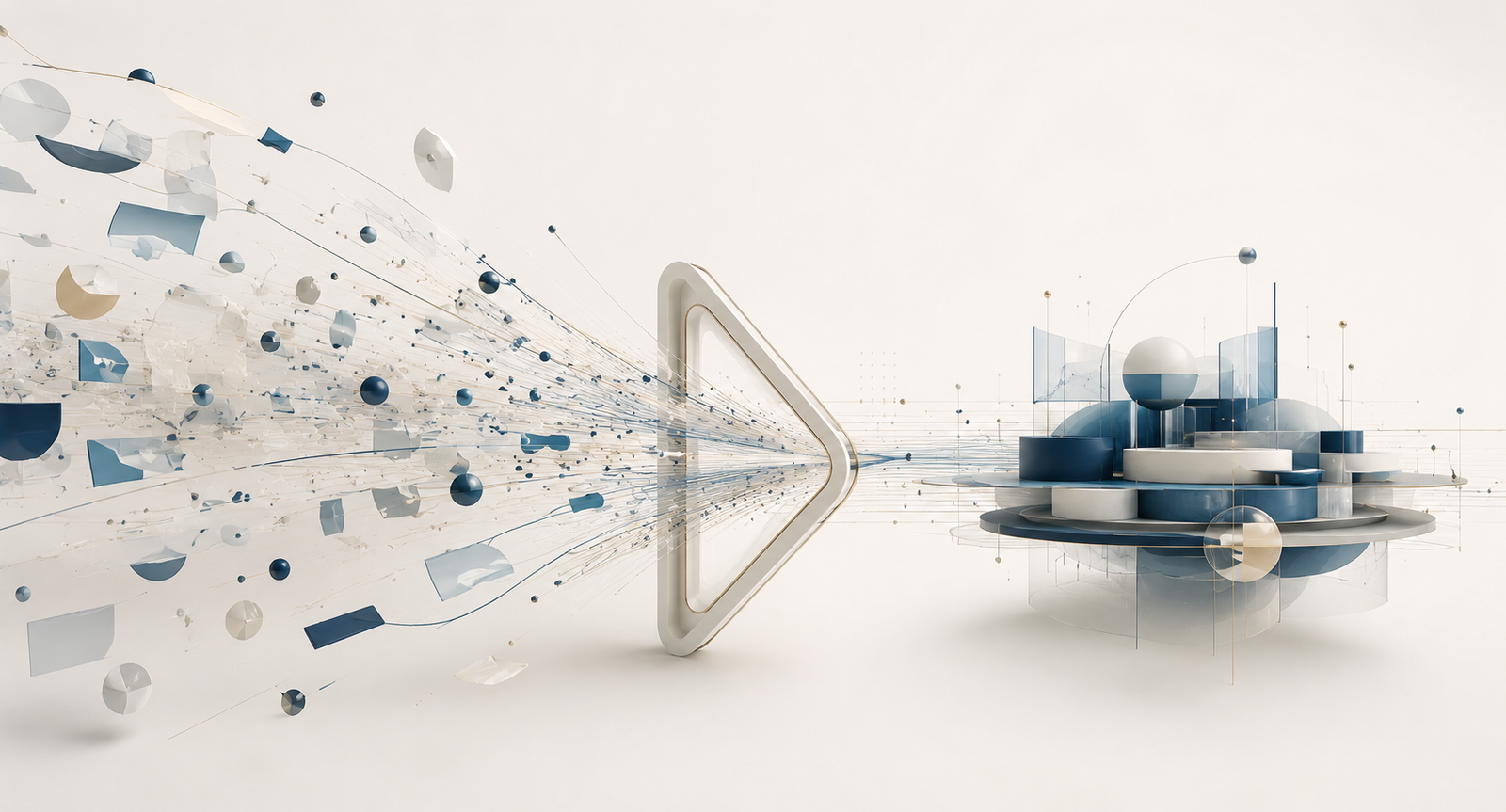 Disconnected tools and data converging through a coordinated strategy into one coherent business system